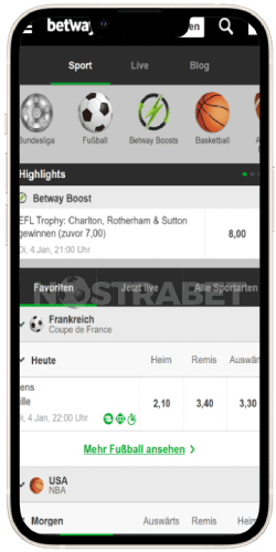 betway-App für Mobilger?te