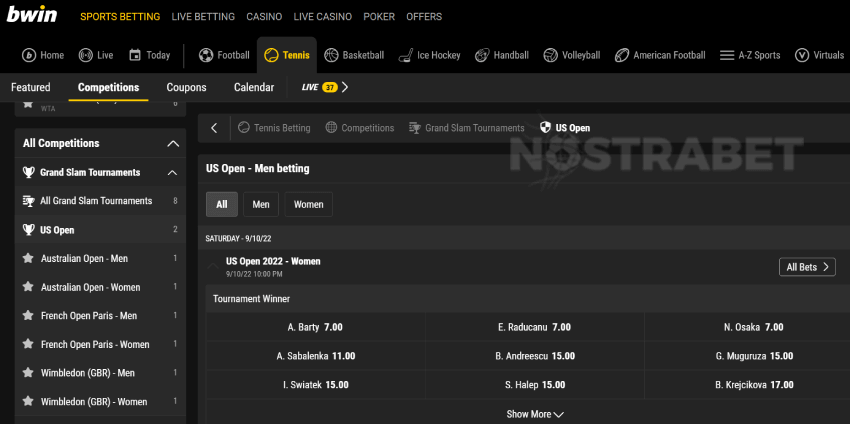 bwin us open betting