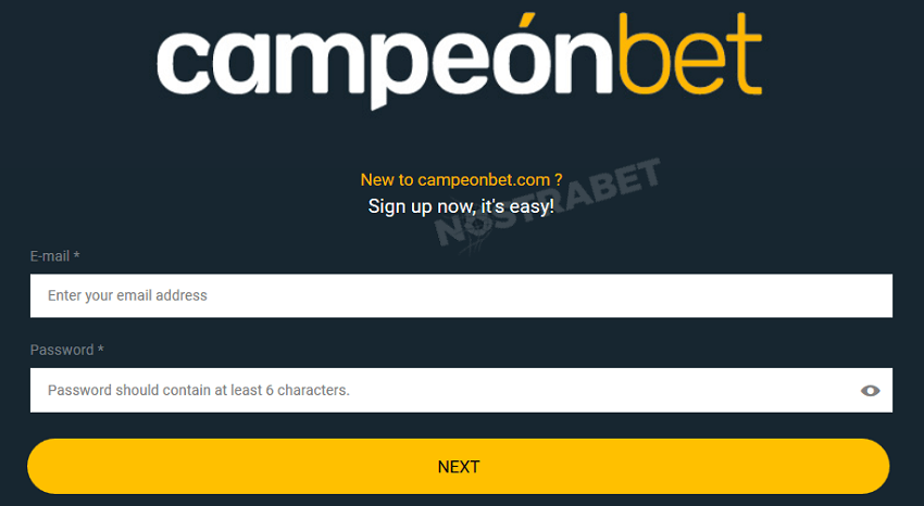 Campeonbet registration form