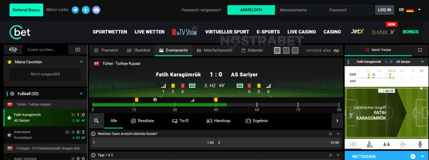 cbet Live-Wetten