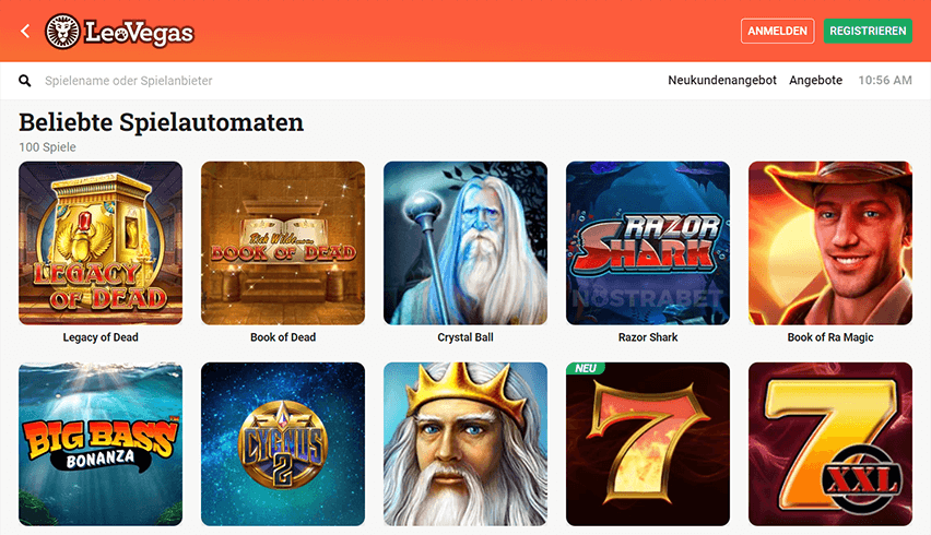 LeoVegas Casino Spielautomaten