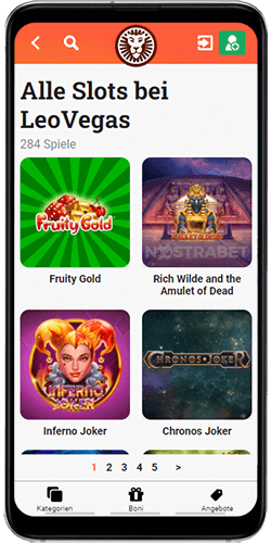 LeoVegas Casino Mobile Version