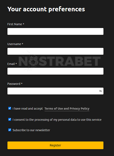 LoonieBet Canada Registration Form