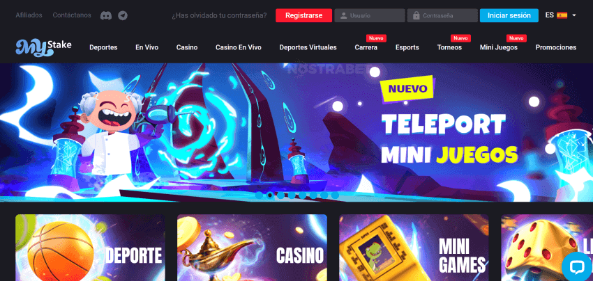 Página de inicio de MyStake