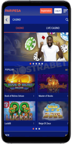 paripesa android app casino