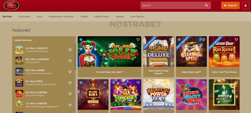 Villento casino games